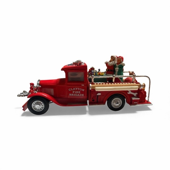 Battat Fire Engine Red Toy Truck with 13 Blocks and 2  Clayton Fire Brigade Red Toy Vehicle